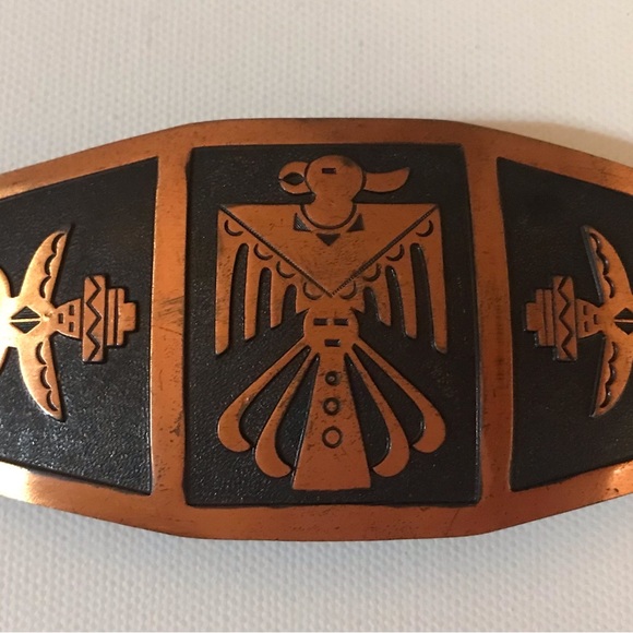 🧡Vintage 1960’s Solid Copper Aztec Belt Buckle🧡 - Picture 12 of 12